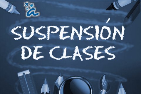 SUSPENSIÓN DE LAS CLASES EN HORARIO MATUTINO.